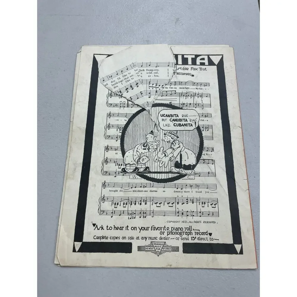 Vintage I Ain't Afraid Of Nuthin' Dat's Alive by Al Bernard Sheet Music Cover